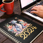 Happy New Year 2024 Chinesischen Drachen Wasserfar Planer