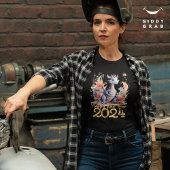 Happy New Year 2024 Chinesischen Drachen Wasserfar T-Shirt