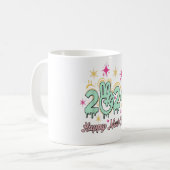 Happy New Year 2024 Goodbye 2023 Hello 2024 Kaffeetasse (Vorderseite Links)