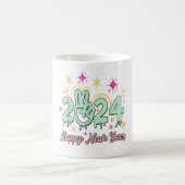 Happy New Year 2024 Goodbye 2023 Hello 2024 Kaffeetasse (Mittel)