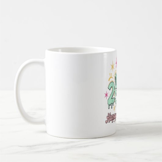 Happy New Year 2024 Goodbye 2023 Hello 2024 Kaffeetasse (Links)