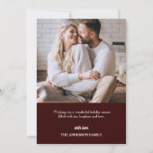 Happy New Year 2024 Modern Script Holiday Card Einladung (Rückseite)