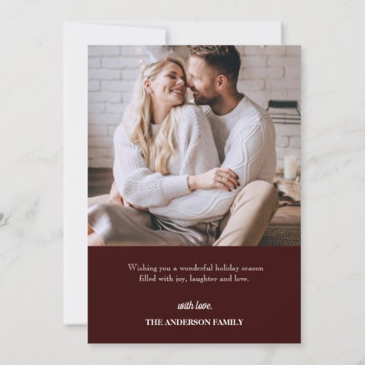 Happy New Year 2024 Modern Script Holiday Card Einladung (Rückseite)