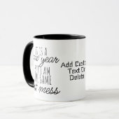 Happy New year 2024 Script New year Party Tasse (Vorderseite Links)