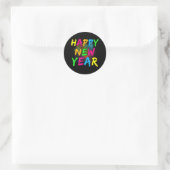 Happy New Year 2024 Silvester Party Countdown Runder Aufkleber (Tasche)