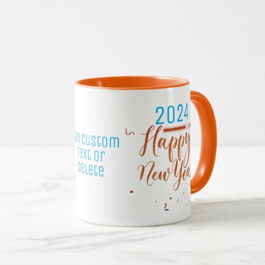 Happy New year 2024 Silvester Vibrant Party Tasse (VorderseiteRechts)