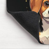 Happy New Year 2025 Eve Firework Dog Funny Beagle Mousepad (Ecke)