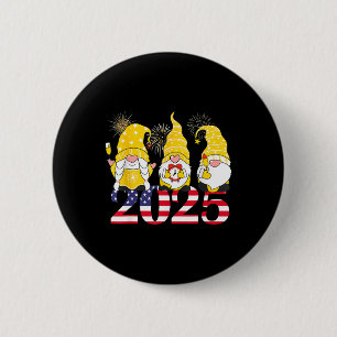 Happy New Year 2025 Eve Party Gnomes Fireworks Hel Button