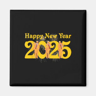 Happy New Year 2025 Funny Trump Tance Feuerwerk Ce Magnet