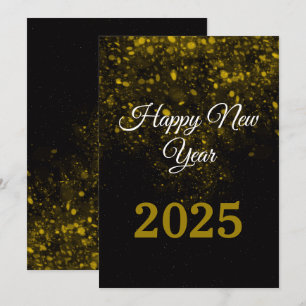 Happy New Year 2025 Glitzer Funkeln Party Feiertagskarte