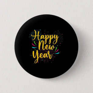 Happy New Year 2025 Gold Fun Festive Funny Funny P Button