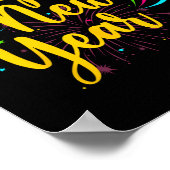 Happy New Year 2025 Gold Fun Festive Funny Funny P Poster (Ecke)