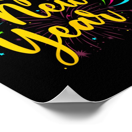 Happy New Year 2025 Gold Fun Festive Funny Funny P Poster (Ecke)