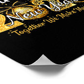 Happy New Year 2025 New Year's Eve Party Countdown Poster (Ecke)