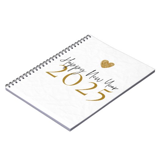 Happy New Year 2025 Notebook Notizblock (Linke Seite)