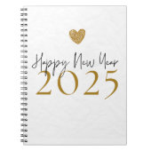 Happy New Year 2025 Notebook Notizblock (Vorderseite)