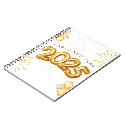 Happy New Year 2025 Notebook Notizblock (Linke Seite)