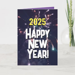 Happy New Year 2025 Senden via Text Sie können Dow Feiertagskarte