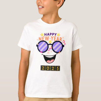 "Happy New Year 2025 T - Shirt Logo - Spaß & Feier