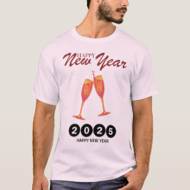 "Happy New Year 2025 - Vibrant Champagne Toast T-S T-Shirt