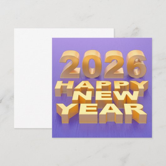 Happy New Year 2026 (Vorne/Hinten)