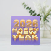 Happy New Year 2026 (Stehend Vorderseite)