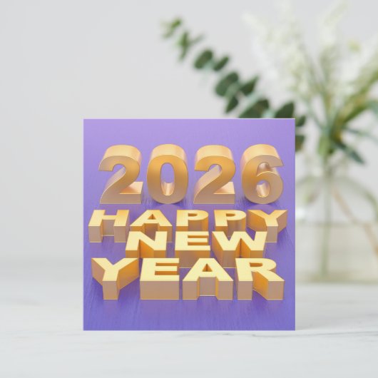 Happy New Year 2026 (Stehend Vorderseite)