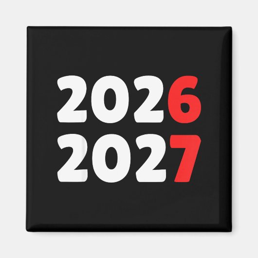Happy New Year 2026 2027 Funny Six Seven 67 Meme C Magnet (Vorne)