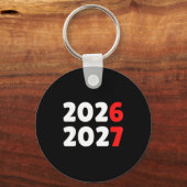 Happy New Year 2026 2027 Funny Six Seven 67 Meme C Schlüsselanhänger (Vorderseite)