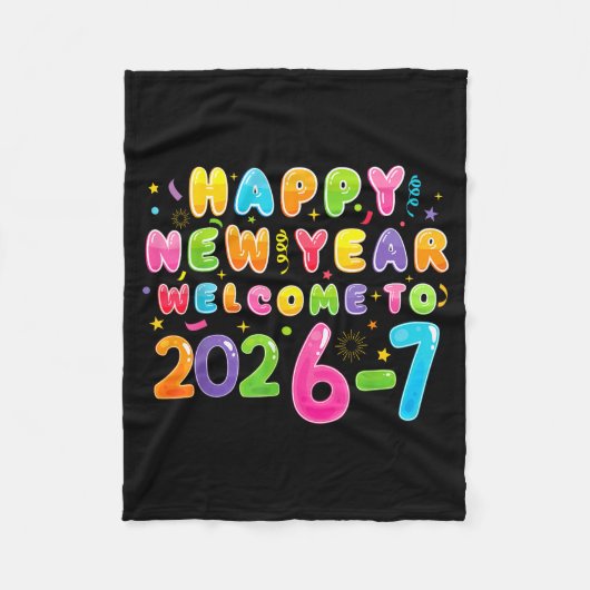 Happy New Year 2026-7 Funny 67 New Year 67 New Yea Fleecedecke (Vorderseite)