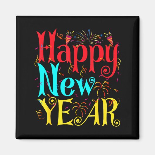 Happy New Year 2026 And Merry Christmas New Year E Magnet (Vorne)