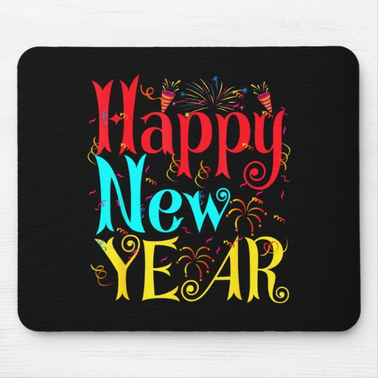 Happy New Year 2026 And Merry Christmas New Year E Mousepad (Vorne)