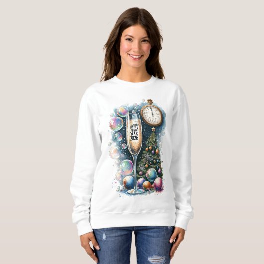 Happy New Year 2026 Basic Sweatshirt (Vorne ganz)