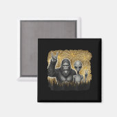 Happy New Year 2026 Bigfoot Alien Lovers New Years Magnet (Vorderseite/Rückseite)