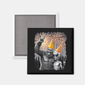 Happy New Year 2026 Bigfoot Alien Lovers New Years Magnet (Vorderseite/Rückseite)