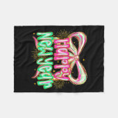 Happy New Year 2026 Brushstroke Coquette Firework Fleecedecke (Vorderseite (Horizontal))