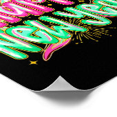 Happy New Year 2026 Brushstroke Coquette Firework  Poster (Ecke)