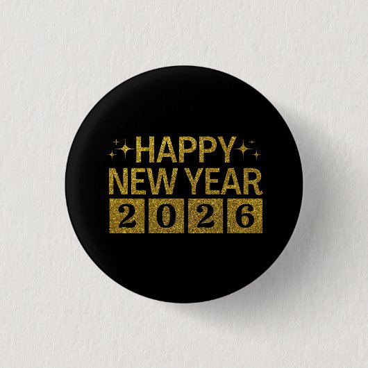 Happy New Year 2026 Button (Vorderseite)
