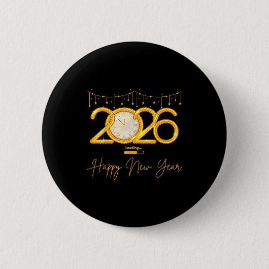 Happy New Year 2026  Button (Vorderseite)