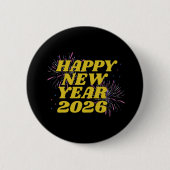 Happy New Year 2026 Button (Vorderseite)
