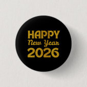 Happy New Year 2026 Button (Vorderseite)