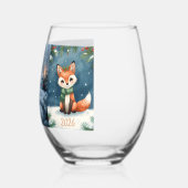 happy new year 2026 candlelight weinglas ohne stiel (Links)