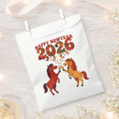 Happy New Year 2026 – Celebrating Horses with Cham Geschenktütchen (Ausgeschnitten)
