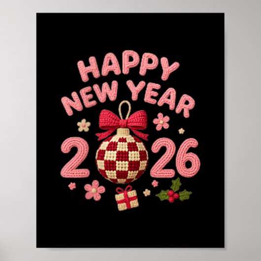 Happy New Year 2026 Celebration Cheer For Festive  Poster (Vorne)