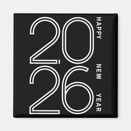 Happy New Year 2026 Celebration Eve Party Men Wome Magnet (Vorne)