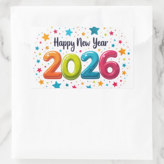 Happy New Year 2026 Celebration Sticker (Tasche)