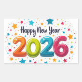 Happy New Year 2026 Celebration Sticker (Vorderseite)