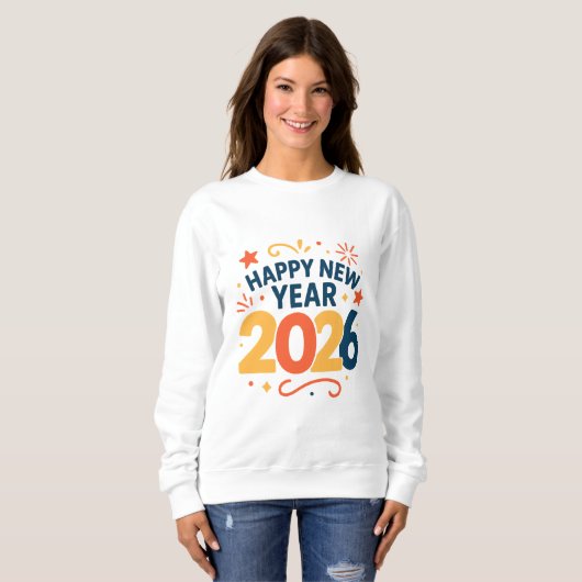 Happy New Year 2026 Celebration Sweatshirt (Vorne ganz)