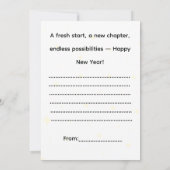 Happy New Year 2026 Champagne & Fireworks Greeting Dankeskarte (Rückseite)