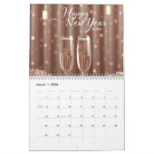 happy new year 2026 champagne glow kalender (Mär 2026)
